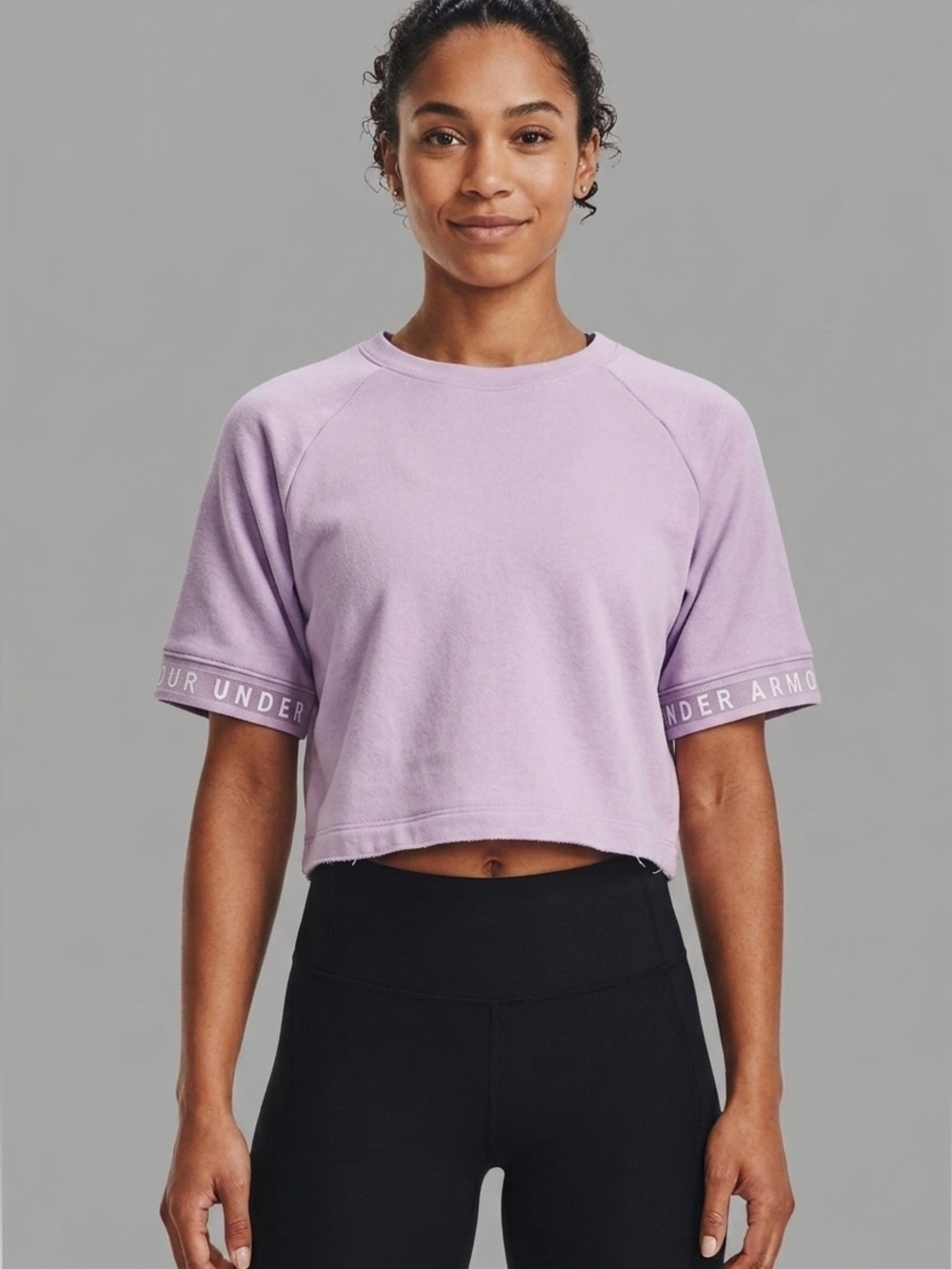 Women's Under Armour Short Sleeve Cropped Top, Siz